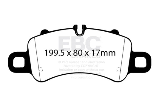 EBC 17-18 Porsche 718 Boxster 2.5L Redstuff Front Brake Pads