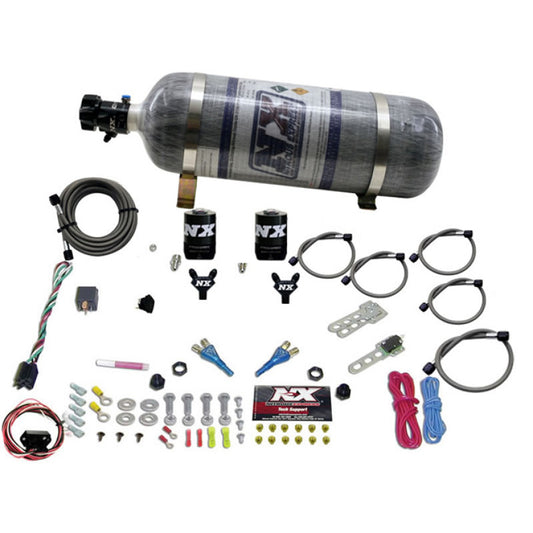 Nitrous Express 03-18 Nissan 350Z/370Z Dual Nozzle (35-150HP) w/Composite Bottle - Burkken Auto Parts