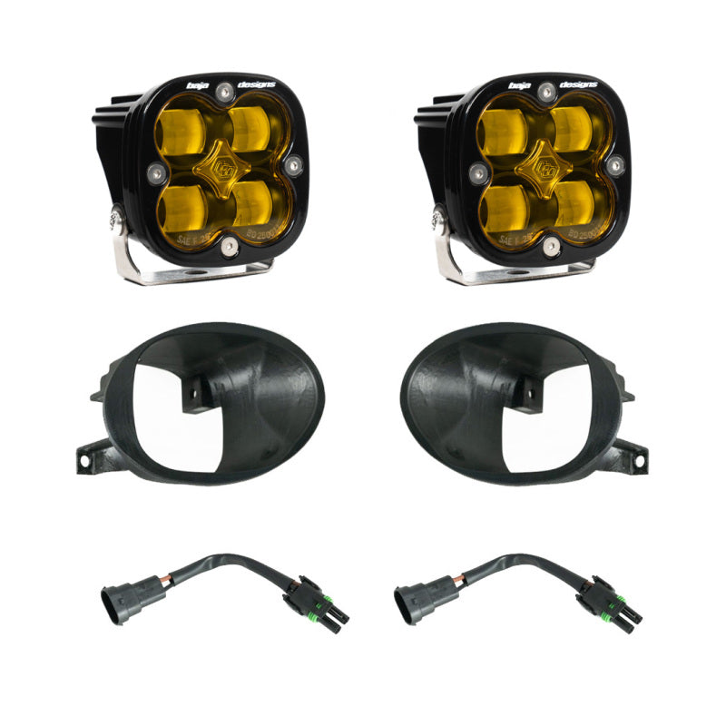 Baja Designs 19-22 Mercedes Benz Sprinter Squadron SAE Fog Pocket Light Kit - Amber - Burkken Auto Parts