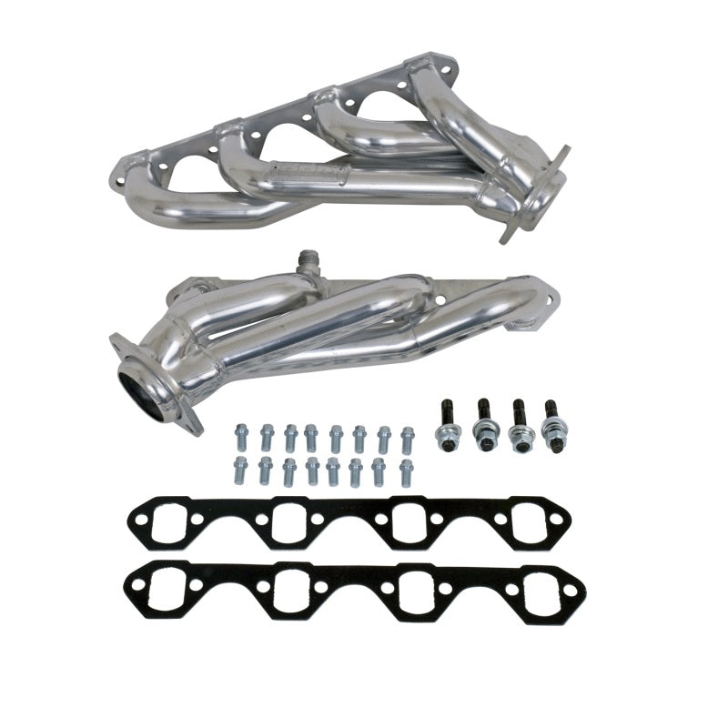 BBK 94-95 Mustang 5.0 Shorty Unequal Length Exhaust Headers - 1-5/8 Silver Ceramic - Burkken Auto Parts