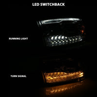 ANZO 2009-2018 Dodge Ram 1500 Projector H.L. Switchback Chrome Amber - Burkken Auto Parts