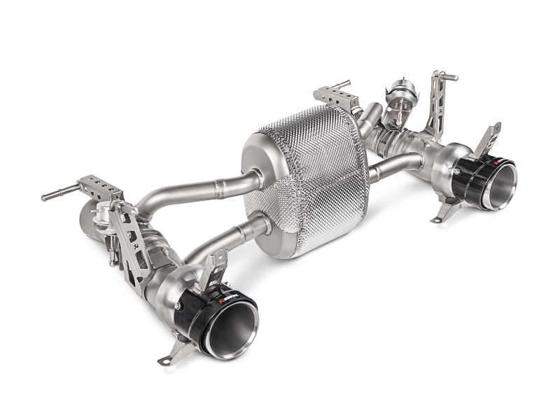 Akrapovic 16-17 Ferrari 488 GTB/488 Spyder Slip-On Line (Titanium) w/ Carbon Tips - Burkken Auto Parts