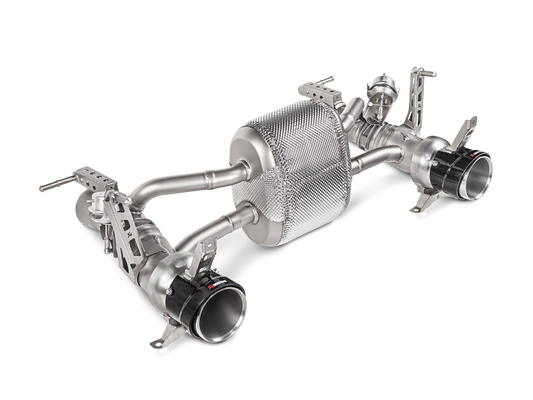 Akrapovic 16-17 Ferrari 488 GTB/488 Spyder Slip-On Line (Titanium) w/ Carbon Tips - Burkken Auto Parts