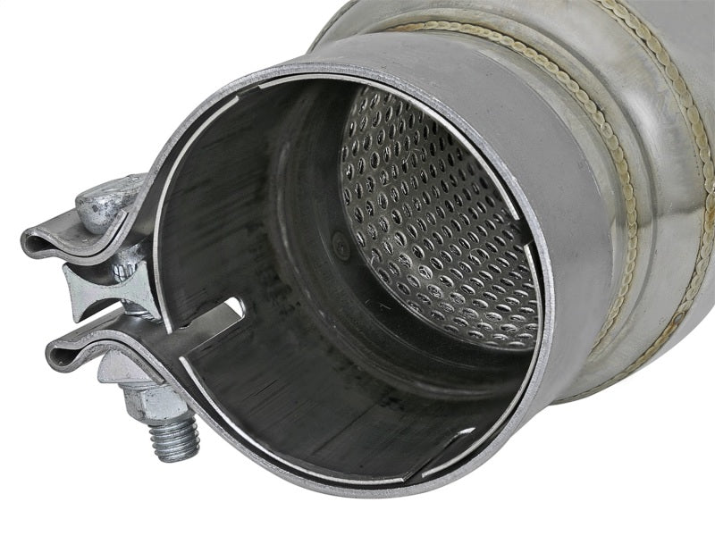 aFe MACH Force-Xp 304 Stainless Steel Resonator 2.5in Inlet/Outlet x 4in Dia x 15in Body x 19in L - Burkken Auto Parts
