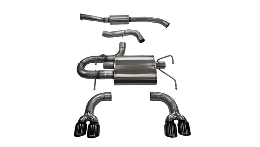 Corsa 2008-2014 Subaru Impreza Hatchback STI 2.5L Turbo Manual Black Sport Cat-Back Exhaust - Burkken Auto Parts