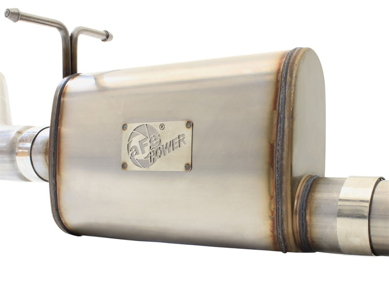 aFe MACHForce XP Exhaust 3in-3.5in SS Single Side Ext CB w/ Polish Tip 99-04 Ford F-250 V8 5.4L/6.8L - Burkken Auto Parts