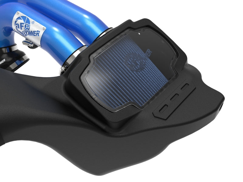 aFe 21-22 Ford F-150 Raptor V6-3.5L(tt) Momentum XP Cold Air Intake System - Blue w/ Pro 5R Filter - Burkken Auto Parts