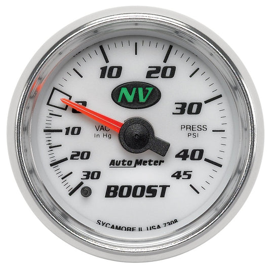 Autometer 52mm Mechanical 30 In Hg-Vac/45 PSI Vacuum / Boost Gauge - Burkken Auto Parts
