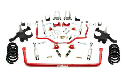UMI Performance 73-87 GM C10 Handling and Lowering Kit Stage 2.5 4.5in F/6in R Viking Shocks - Red