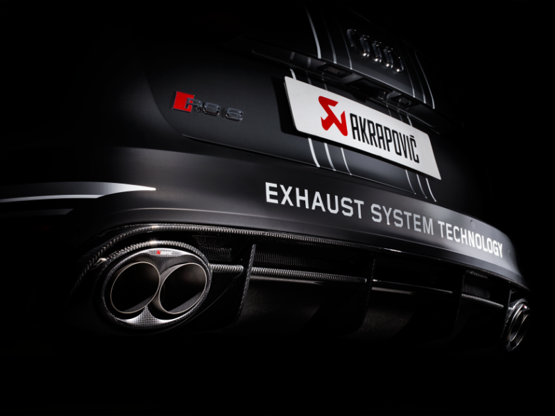 Akrapovic 14-17 Audi RS6 Avant (C7) Evolution Line Cat Back (Titanium) w/ Carbon Tips - Burkken Auto Parts