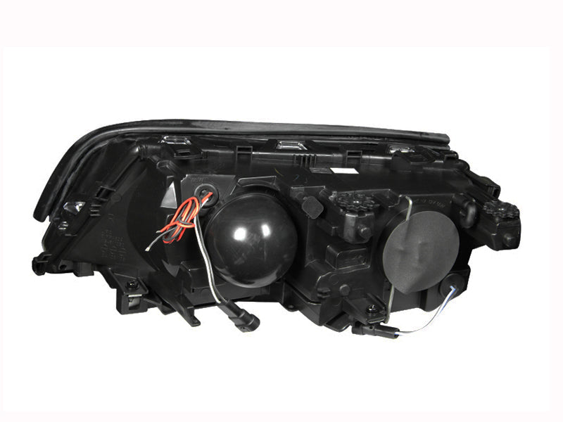 ANZO 1999-2001 BMW 3 Series E46 Projector Headlights w/ Halo Black - Burkken Auto Parts