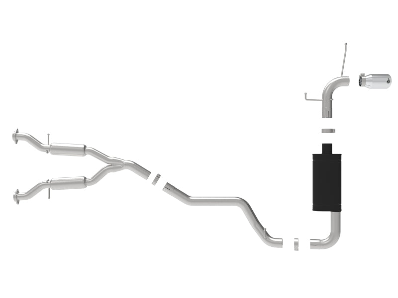 aFe Large Bore HD 3in 304 SS Cat-Back Exhaust w/ Polished Tips 14-19 Jeep Grand Cherokee V6-3.6L - Burkken Auto Parts
