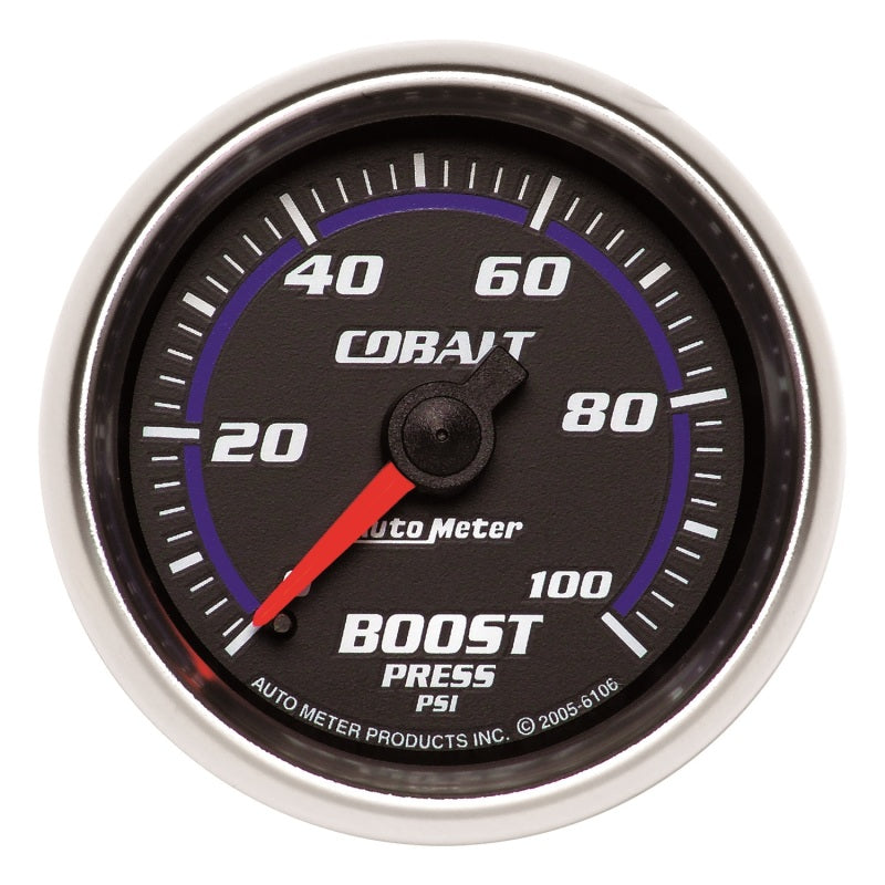 Autometer Cobalt 52mm 0-100psi Mechanical Boost Gauge - Burkken Auto Parts