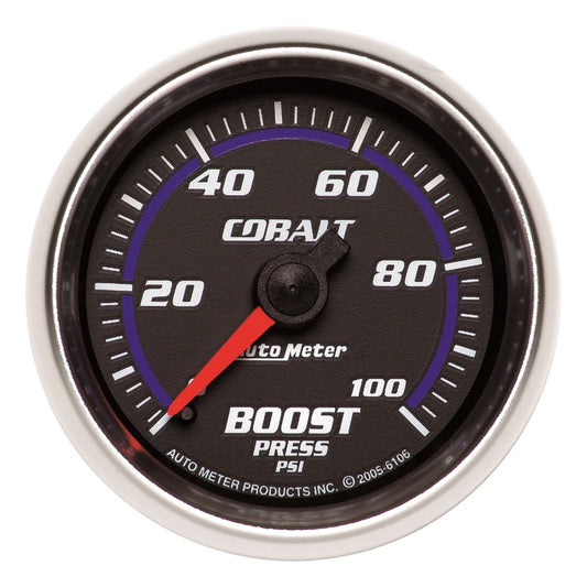 Autometer Cobalt 52mm 0-100psi Mechanical Boost Gauge - Burkken Auto Parts