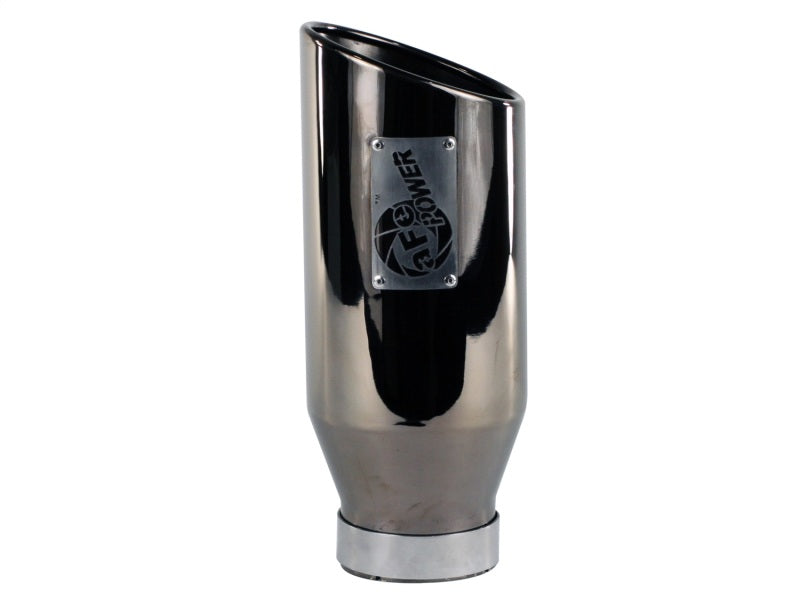 aFe MACHForce XP Exhausts Tips SS-304 EXH Tip 4In x 6Out x 15L Bolt-On (blk chrome) - Burkken Auto Parts