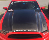 Anderson Composites 2013-2014 Ford Mustang Type-CJ Carbon Fiber Cowl Hood - Burkken Auto Parts