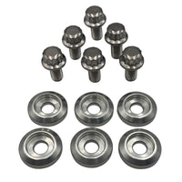 BLOX Racing New Fender Washers Kit M6 12pt - 6pc Large Diameter Silver - Burkken Auto Parts