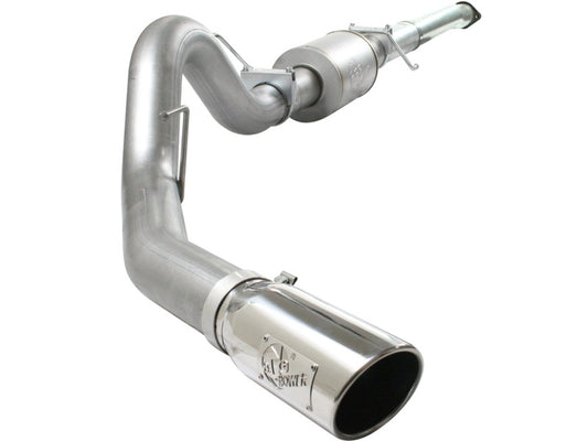 aFe Atlas Exhaust 4in Aluminized Cat-Back w/ 304 SS Polished Tip 11-13 Ford F-150 EcoBoost V6 3.5L - Burkken Auto Parts