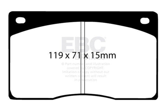 EBC 93-97 Aston Martin DB7 3.2 Supercharged Greenstuff Front Brake Pads - Burkken Auto Parts
