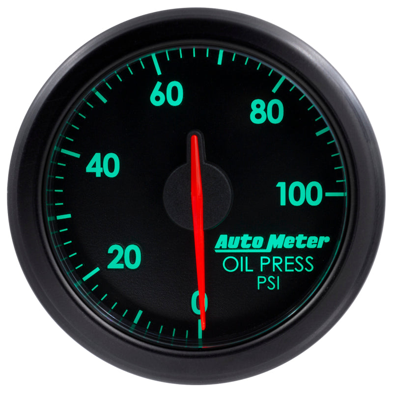Autometer Airdrive 2-1/6in Oil Pressure Gauge 0-100 PSI - Black - Burkken Auto Parts