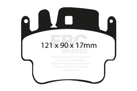 EBC 98-05 Porsche 911 (996) (Cast Iron Rotor only) 3.4 Carrera 2 Yellowstuff Front Brake Pads