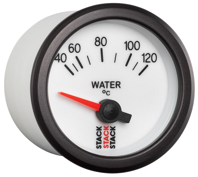 Autometer Stack 52mm 40-120 Deg C M10 Male Electric Water Temp Gauge - White - Burkken Auto Parts
