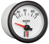 Autometer Stack 52mm 40-120 Deg C M10 Male Electric Water Temp Gauge - White - Burkken Auto Parts