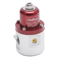 Edelbrock Fuel Pressure Regulator Carbureted 160 GPH 5-10 PSI 3/8In In/Out 3/8In Return Red/Clear - Burkken Auto Parts
