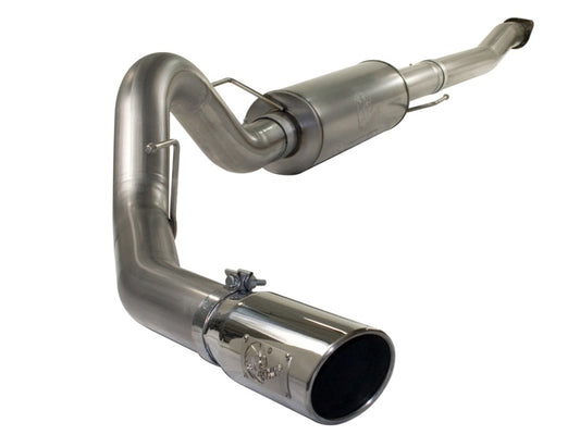 aFe MACHForce XP Exhaust Cat-Back SS-409 4in Polished Tip 11-12 Ford F-150 EcoBoost V6-3.5L (tt) - Burkken Auto Parts