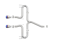 aFe Takeda 2-1/2in 304 SS Axle-Back Exhaust w/Blue Flame Tips 17-20 Honda Civic Sport L4-1.5L (t) - Burkken Auto Parts