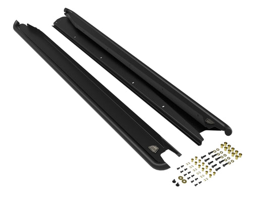 aFe POWER 15-19 Subaru Outback H4 2.5L / H6 3.6L Terra Guard Trail Slider Steps - Black - Burkken Auto Parts