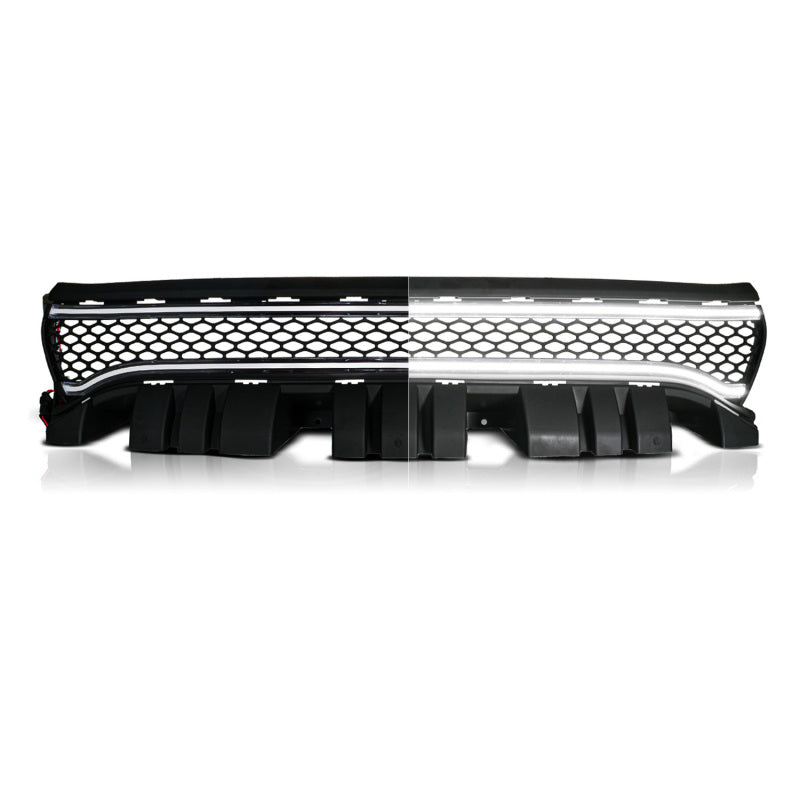 ANZO 15-23 Dodge Charger Black LED Grille w/ Initiation & Running Light/DRL Bar - Burkken Auto Parts