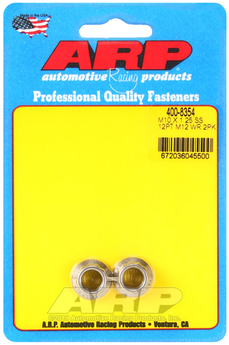 ARP M10 X 1.25 SS 12mm socket 12pt Nut Kit - Burkken Auto Parts