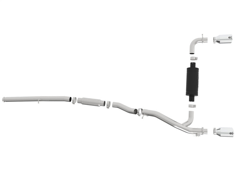aFe Takeda 3in 304 SS Cat-Back Exhaust w/ Polished Tip 16-18 Ford Focus RS 2.3L (t) - Burkken Auto Parts