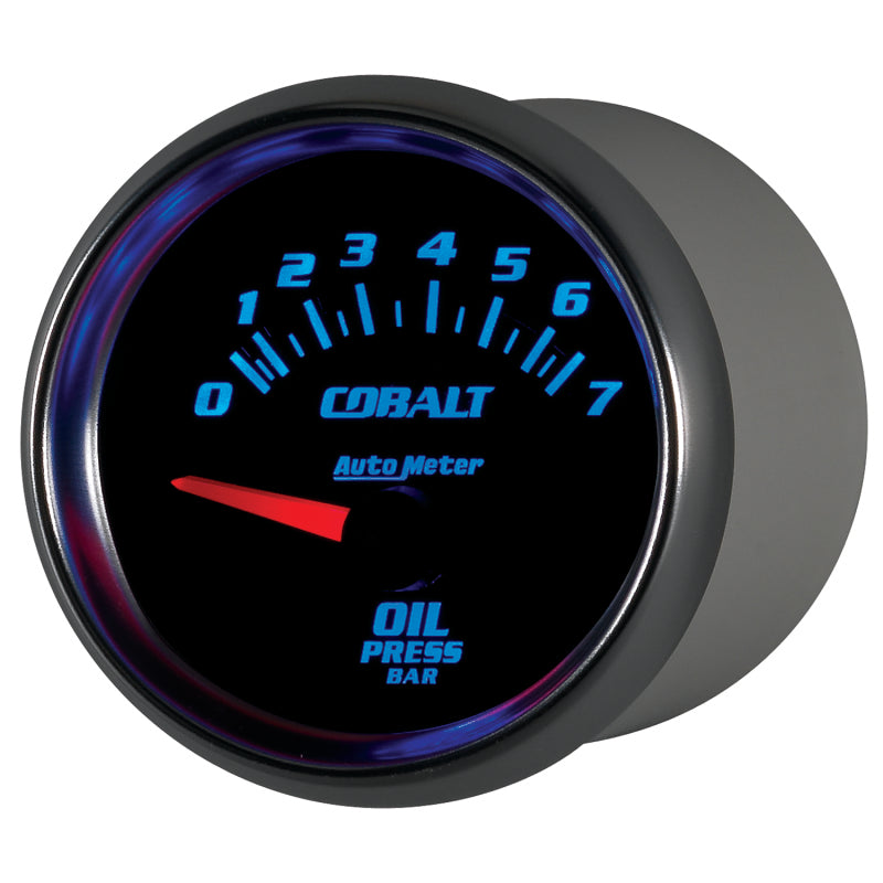 Autometer Cobalt 52mm 0-7 BAR Short Sweep Electric Oil Pressure Gauge - Burkken Auto Parts
