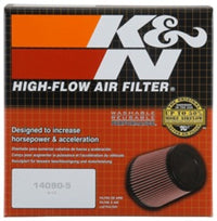 K&N Filter Universal Rubber Filter 3in Flange ID 6in Base OD 5.125in Top OD 5in Height - Burkken Auto Parts