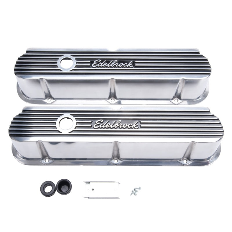 Edelbrock Valve Cover Elite II Series Ford 289-302-351W CI V8 Tall Polished - Burkken Auto Parts