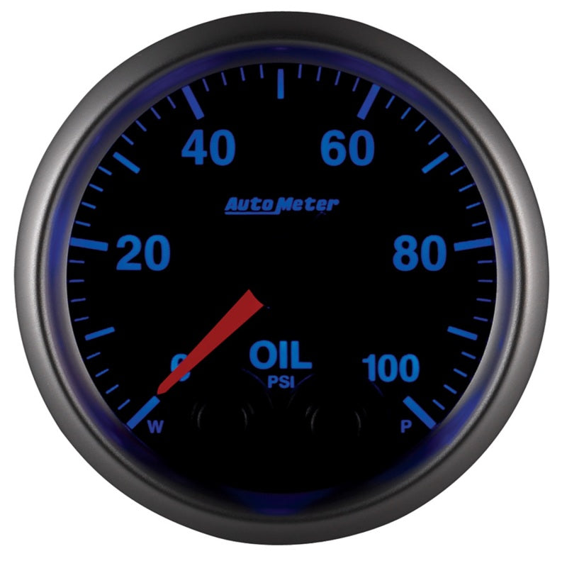 Autometer Elite 52mm Oil Pressure Peak and Warn Gauge w/ Electonic Control - Burkken Auto Parts