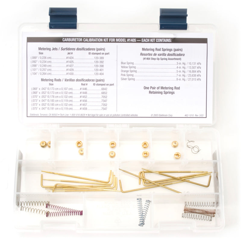 Edelbrock Jet / Rod Kit for 1405 - Burkken Auto Parts