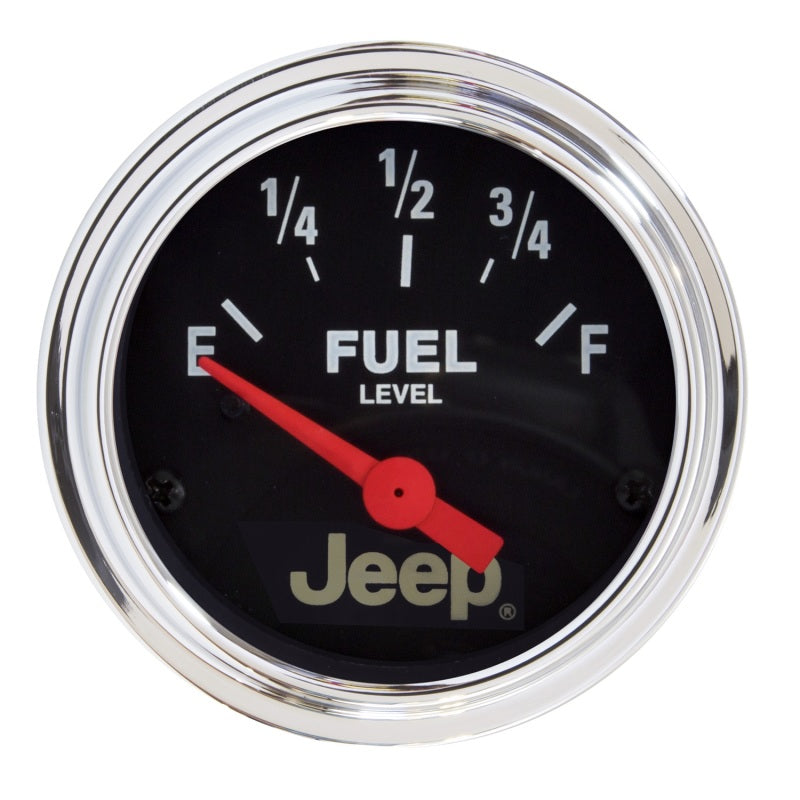 Autometer Jeep 52mm 73 OHMS Empty/8-12 OHMS Full Short Sweep Electronic Fuel Level Gauge - Burkken Auto Parts