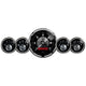 AutoMeter Gauge Kit 5 Pc 3-3/8in. & 2-1/16in. Elec Speedo W/Lcd Odo Prestige Blk. Diamond - Burkken Auto Parts