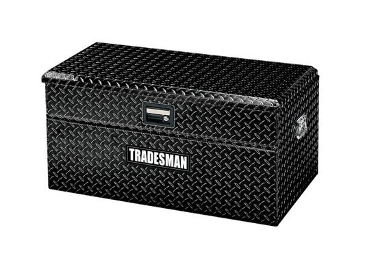 Tradesman Aluminum Flush Mount Truck Tool Box Full/Wide (48in.) - Black - Burkken Auto Parts