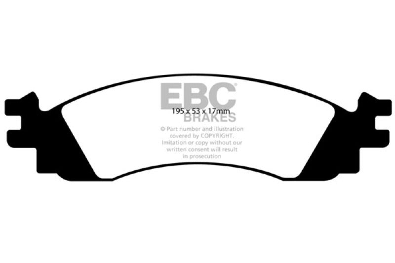 EBC 10-12 Ford Taurus 3.5 Twin Turbo SHO Redstuff Front Brake Pads - Burkken Auto Parts