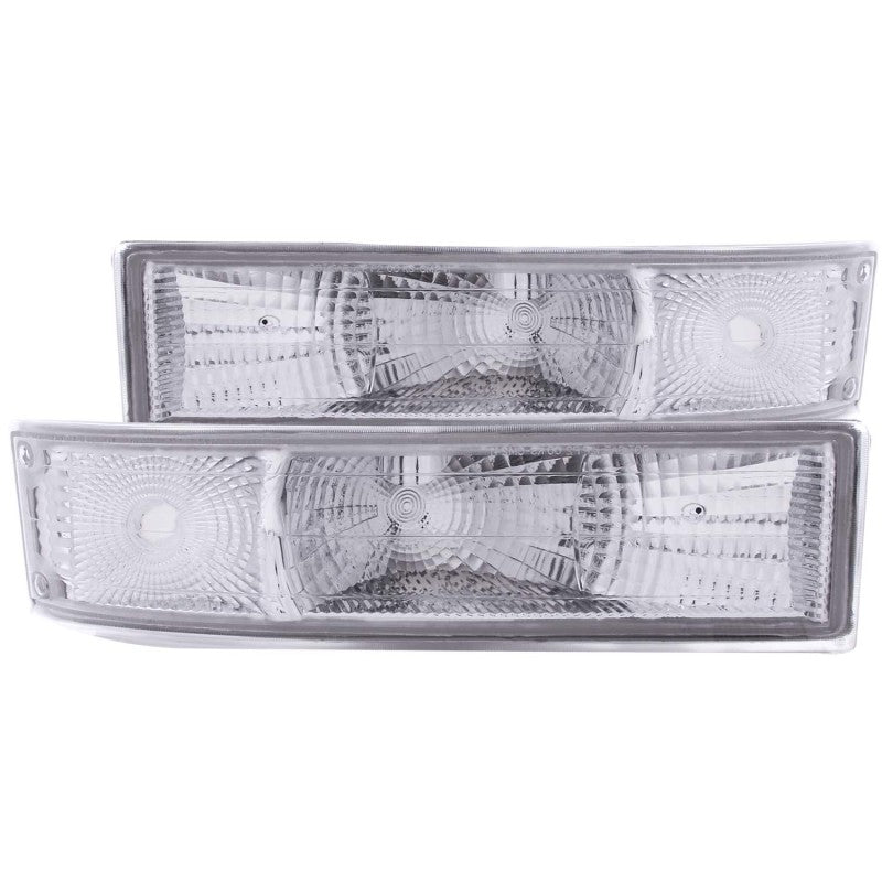 ANZO 1995-2005 Chevrolet Astro Van Euro Parking Lights Chrome - Burkken Auto Parts