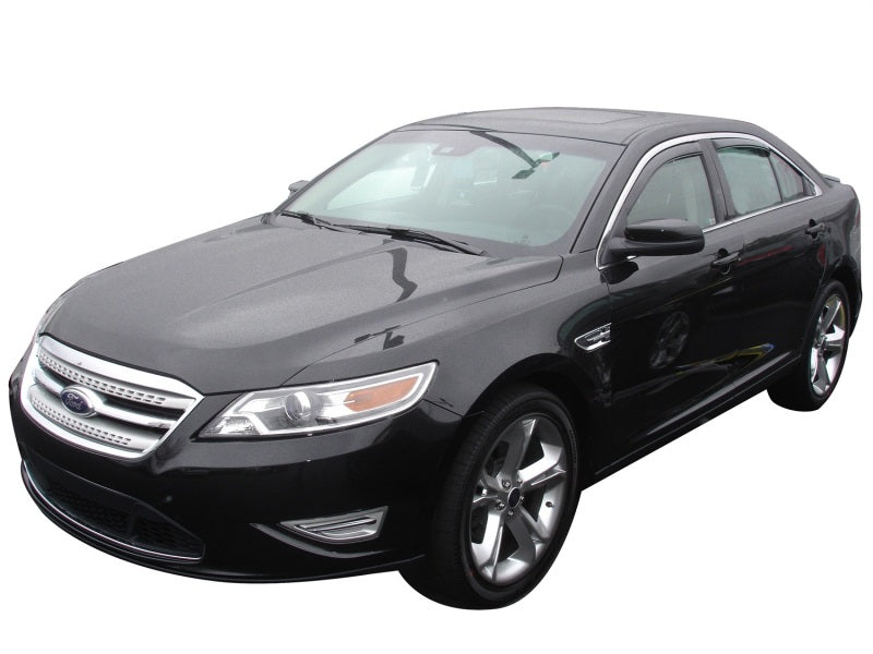AVS 10-18 Ford Taurus Ventvisor In-Channel Front & Rear Window Deflectors 4pc - Smoke - Burkken Auto Parts
