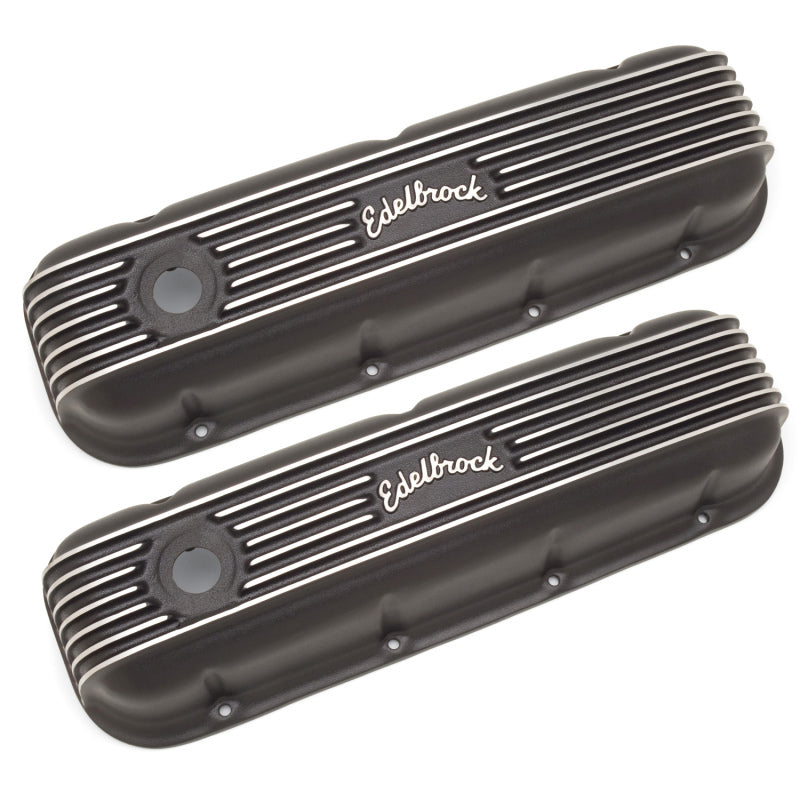 Edelbrock Valve Cover Classic Series Chevrolet 1965 and Later 396-502 V8 Black - Burkken Auto Parts
