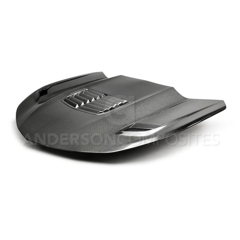 Anderson Composites 16-19 Chevrolet Camaro Double Sided Carbon Fiber Type-T2 Style Hood - Burkken Auto Parts
