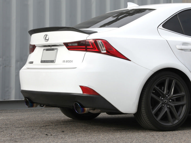 aFe POWER Takeda 16-17 Lexus IS200t L4-2.0L (t) 2.5in-3in 304 SS CB Exhaust w/ Blue Tip - Burkken Auto Parts