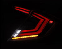 AlphaRex 16-21 Honda Civic Hatchback / Type-R FK8 Nova-Series LED Tail Lights (Pair) - Black - Burkken Auto Parts