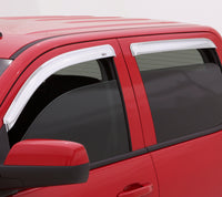 AVS 07-18 Jeep Patriot Ventvisor Outside Mount Front & Rear Window Deflectors 4pc - Chrome - Burkken Auto Parts